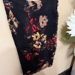 Maurices Black Floral Scarf